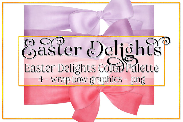 Easter Graphics | Photo Wrap Bows | Easter Delights | Easter Bow | Easter Holiday | Spring Bow | Easter Clipart | Pretty Bows 2 Sublimation Designing with Marlo 