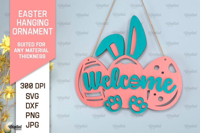 Easter Hanging Ornament SVG. Easter Decor Laser Cut SVG Evgenyia Guschina 