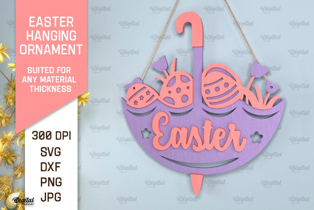 Easter Hanging Ornament SVG. Easter Decor Laser Cut SVG Evgenyia Guschina 