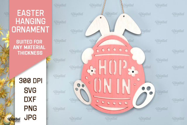 Easter Hanging Ornament SVG. Easter Decor Laser Cut SVG Evgenyia Guschina 