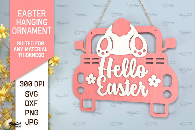 Easter Hanging Ornament SVG. Easter Decor Laser Cut SVG Evgenyia Guschina 