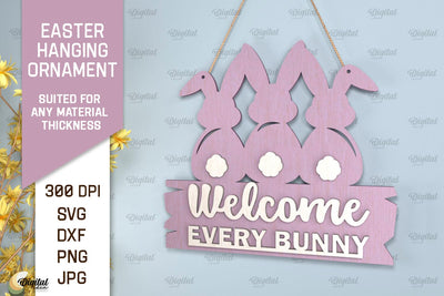 Easter Hanging Ornament SVG. Easter Decor Laser Cut SVG Evgenyia Guschina 