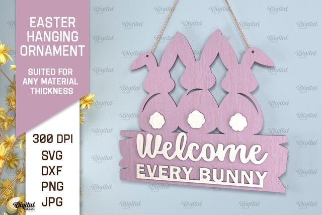 Easter Hanging Ornament SVG. Easter Decor Laser Cut SVG Evgenyia Guschina 