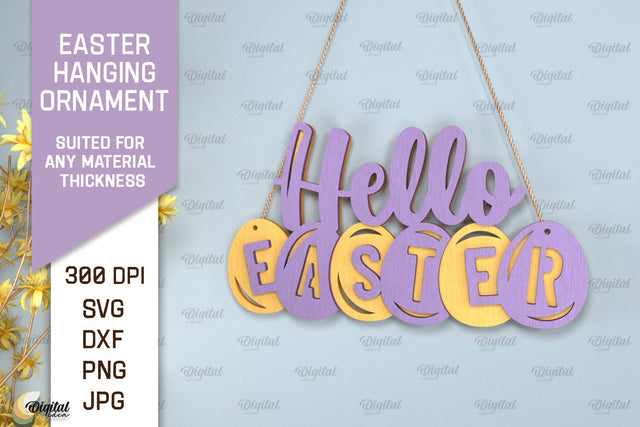 Easter Hanging Ornament SVG. Easter Decor Laser Cut SVG Evgenyia Guschina 