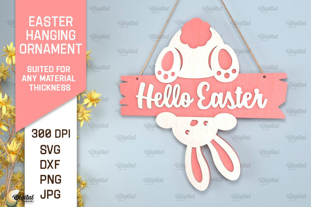 Easter Hanging Ornament SVG. Easter Decor Laser Cut SVG Evgenyia Guschina 