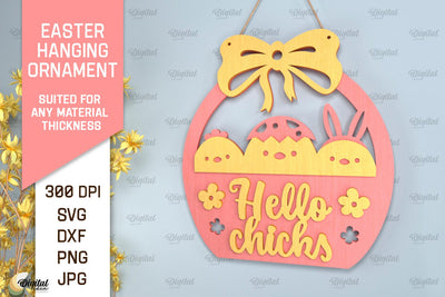 Easter Hanging Ornament SVG. Easter Decor Laser Cut SVG Evgenyia Guschina 