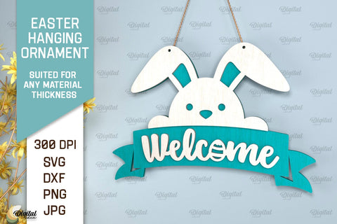 Easter Hanging Ornaments SVG Bundle. Easter Decor Laser Cut SVG Evgenyia Guschina 