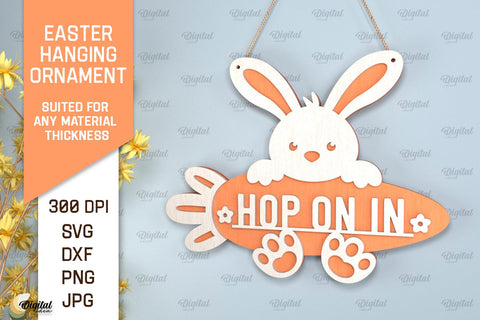 Easter Hanging Ornaments SVG Bundle. Easter Decor Laser Cut SVG Evgenyia Guschina 