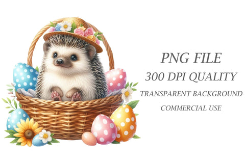 Easter Hedgehog Clipart Sublimation Rupkotha 