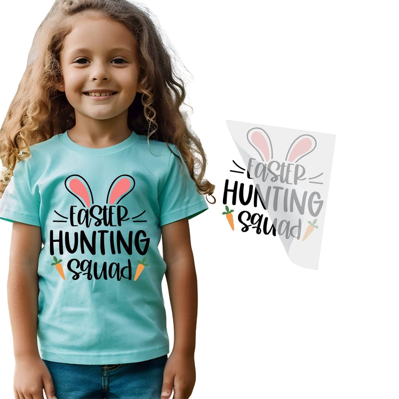 Easter Hunting Squad DTF Transfer Physical So Fontsy T-Shirt Iron-On Transfer Shop 4x4