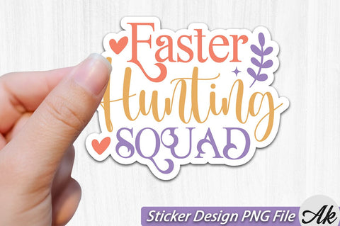 Easter Hunting Squad SVG And Sticker PNG Design SVG akazaddesign 