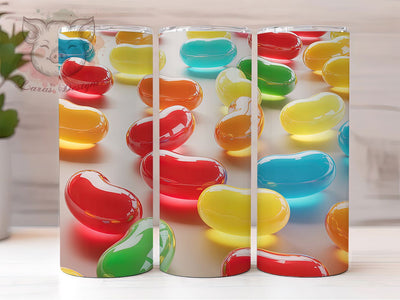 Easter Jellybean Candy Tumbler, Easter Theme, Colorful Candy Design, Festive Holiday Wrap, Sweet Treat Style, Playful Seamless Print, Spring Celebration, 20Oz Tumbler, Sublimation Sublimation Lara' s Designs 