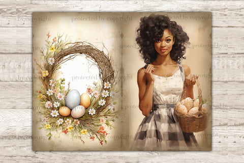 Easter Junk Journal Kit | Rustic Printable Paper SVG GlamArtZhanna 