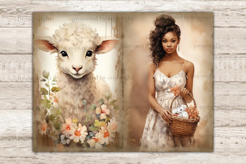 Easter Junk Journal Kit | Rustic Printable Paper SVG GlamArtZhanna 