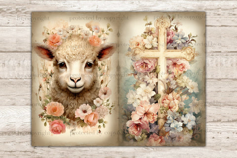 Easter Junk Journal Pages | Victorian Ephemera SVG GlamArtZhanna 
