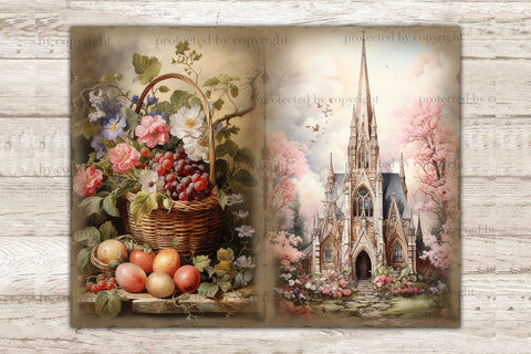 Easter Junk Journal Pages | Victorian Ephemera SVG GlamArtZhanna 