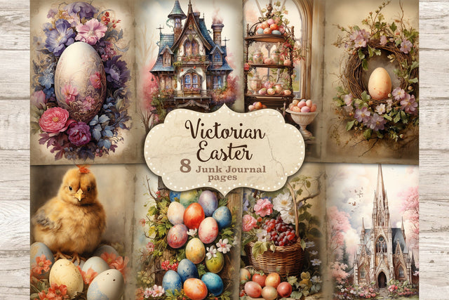 Easter Junk Journal Pages | Victorian Ephemera SVG GlamArtZhanna 