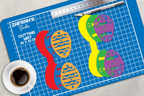 Easter Key Fob, Leather Key Fob, Easter Egg Keychain, Folded Fobs SVG zafrans studio 