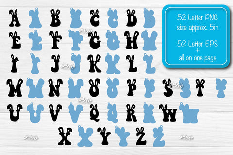 Easter keychain laser cut Alphabet Keychain Letters wood Easter Glowforge SVG Createya Design 