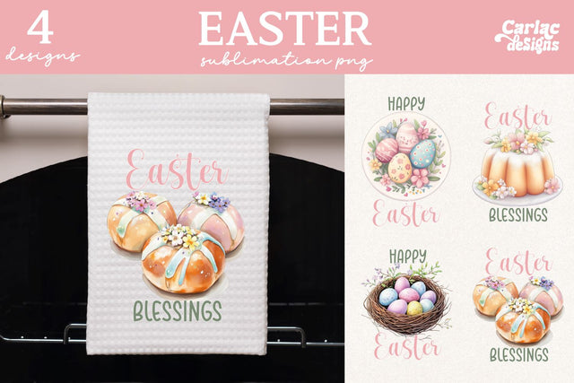 Easter Kitchen Towel Sublimation Sublimation Carla C Designs 