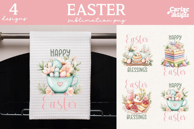 Easter Kitchen Towel Sublimation Sublimation Carla C Designs 