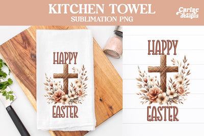 Easter Kitchen Towel Sublimation Sublimation Carla C Designs 