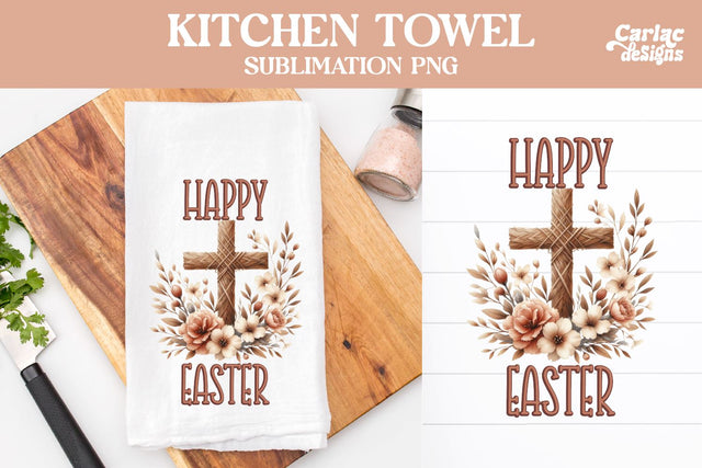Easter Kitchen Towel Sublimation Sublimation Carla C Designs 