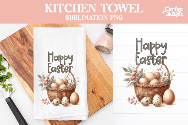 Easter Kitchen Towel Sublimation Sublimation Carla C Designs 