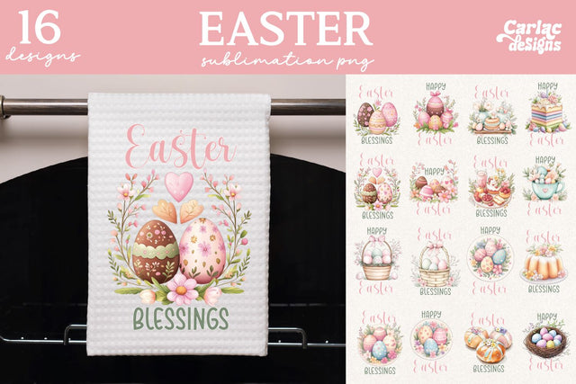 Easter Kitchen Towel Sublimation Sublimation Carla C Designs 