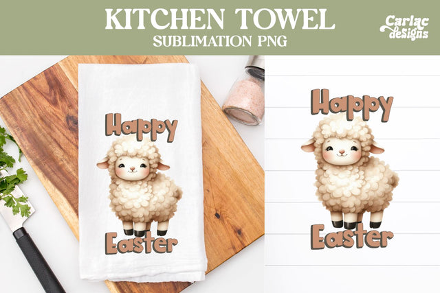 Easter Kitchen Towel Sublimation Sublimation Carla C Designs 
