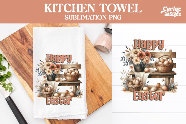 Easter Kitchen Towel Sublimation Sublimation Carla C Designs 