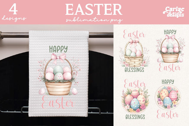 Easter Kitchen Towel Sublimation Sublimation Carla C Designs 