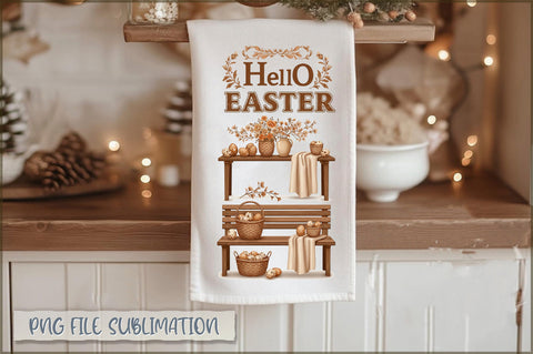 Easter Kitchen Towel Sublimation Sublimation Shetara Begum 