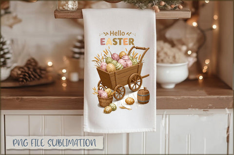 Easter Kitchen Towel Sublimation Sublimation Shetara Begum 