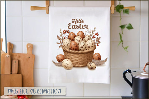 Easter Kitchen Towel Sublimation Sublimation Shetara Begum 