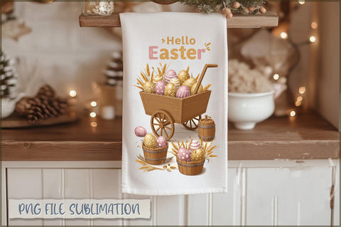 Easter Kitchen Towel Sublimation Sublimation Shetara Begum 