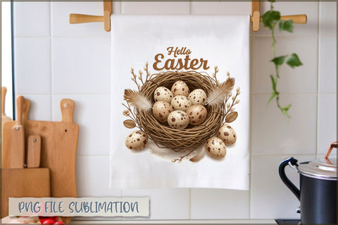 Easter Kitchen Towel Sublimation Sublimation Shetara Begum 