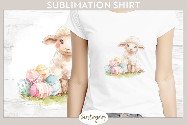Easter Lamb v1 T-shirt Sublimation Sublimation Sintegra 