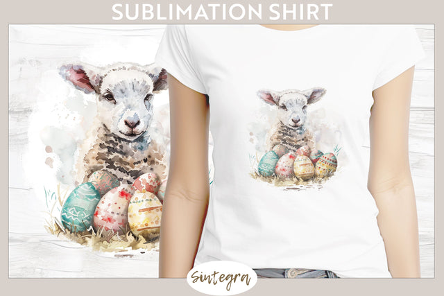Easter Lamb v2 T-shirt Sublimation Sublimation Sintegra 