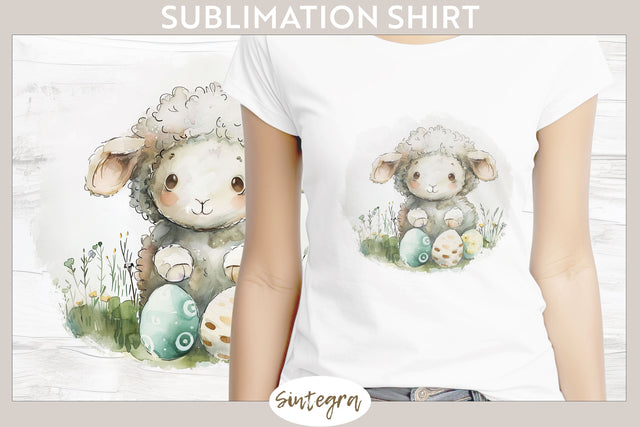 Easter Lamb v4 T-shirt Sublimation Sublimation Sintegra 