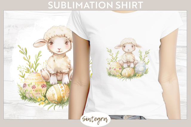 Easter Lamb v5 T-shirt Sublimation Sublimation Sintegra 