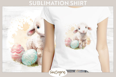 Easter Lamb v6 T-shirt Sublimation Sublimation Sintegra 