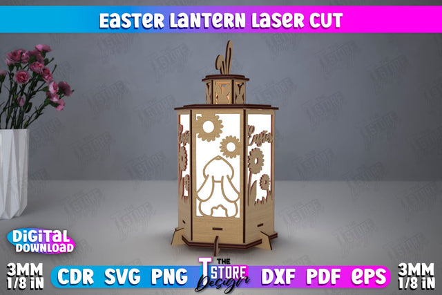 Easter Lantern | 3D Lantern | Shadow Lamp | Desktop Lamp | Easter Design | CNC File SVG The T Store Design 