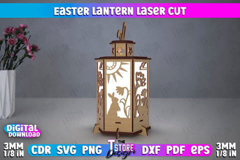 Easter Lantern | 3D Lantern | Shadow Lamp | Desktop Lamp | Easter Design | CNC File SVG The T Store Design 