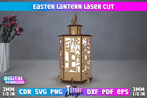 Easter Lantern | 3D Lantern | Shadow Lamp | Desktop Lamp | Easter Design | CNC File SVG The T Store Design 