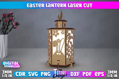 Easter Lantern | 3D Lantern | Shadow Lamp | Desktop Lamp | Easter Design | CNC File SVG The T Store Design 
