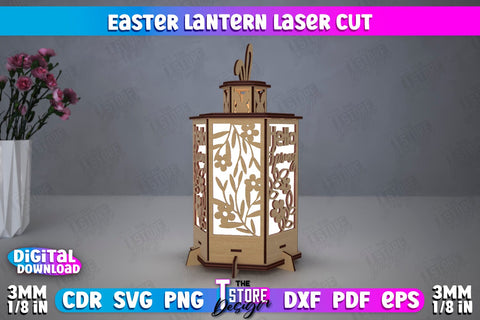 Easter Lantern | 3D Lantern | Shadow Lamp | Desktop Lamp | Easter Design | CNC File SVG The T Store Design 