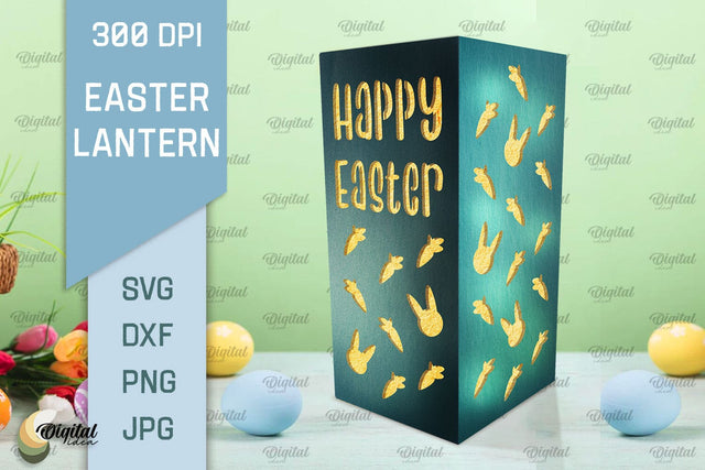 Easter Lantern Paper Cut. 3D Easter Lantern SVG 3D Paper Evgenyia Guschina 