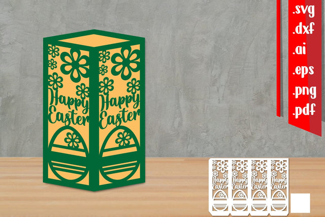 Easter Lantern Papercut 3D Paper zafrans studio 