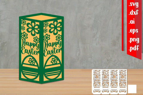 Easter Lantern Papercut 3D Paper zafrans studio 